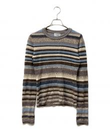 CLANE（クラネ）の古着「MOLE MIX BORDER KNIT TOPS」｜グレー