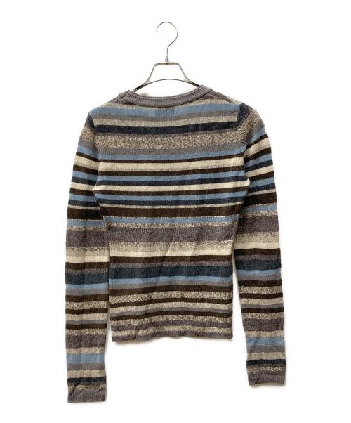 CLANE（クラネ）CLANE (クラネ) MOLE MIX BORDER KNIT TOPS グレー サイズ:size1の古着・服飾アイテム