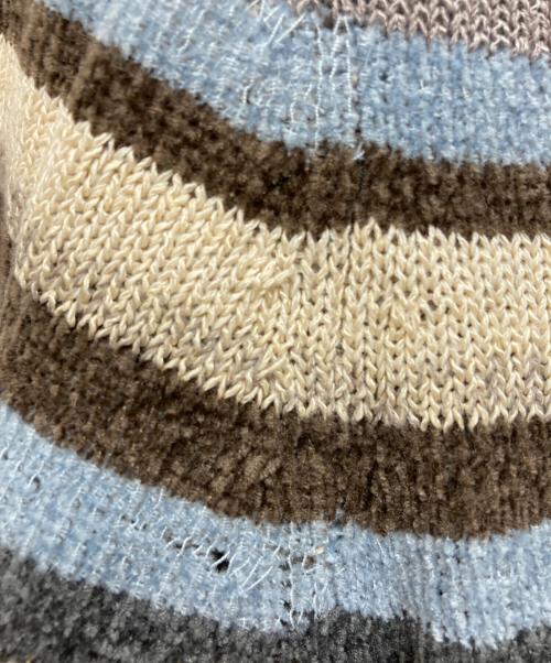 CLANE（クラネ）CLANE (クラネ) MOLE MIX BORDER KNIT TOPS グレー サイズ:size1の古着・服飾アイテム