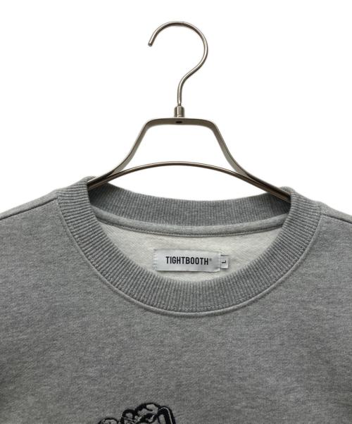 TIGHTBOOTH PRODUCTION（タイトブースプロダクション）TIGHTBOOTH PRODUCTION (タイトブースプロダクション) IMPLANT CREW SWEAT グレー サイズ:Lの古着・服飾アイテム