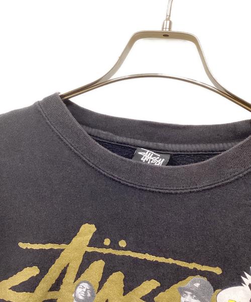 stussy（ステューシー）stussy (ステューシー) プリントスウェット ブラック サイズ:Ⅼの古着・服飾アイテム