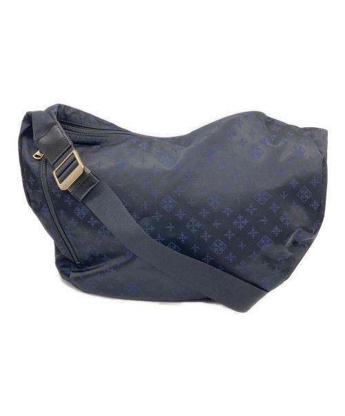 russet（ラシット）russet (ラシット) ラウンドビッグショルダーバッグ ブラック×ネイビーの古着・服飾アイテム