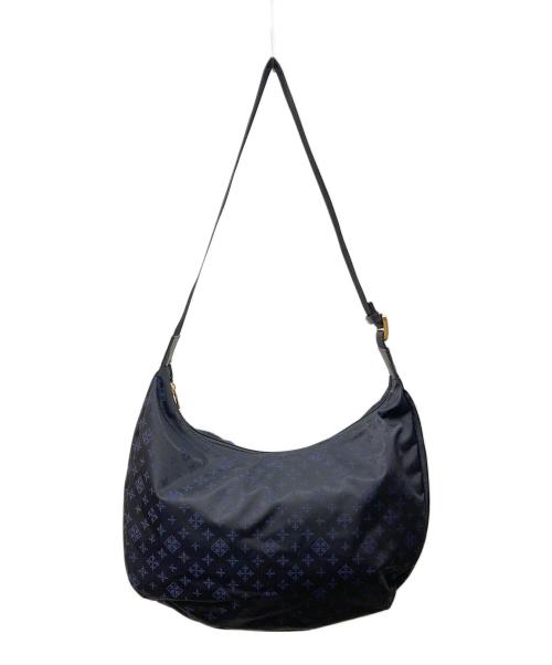 russet（ラシット）russet (ラシット) ラウンドビッグショルダーバッグ ブラック×ネイビーの古着・服飾アイテム