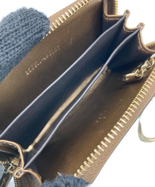 GUCCI（グッチ）GUCCI (グッチ) マイクログッチシマ パテントカードケース ゴールドの古着・服飾アイテム