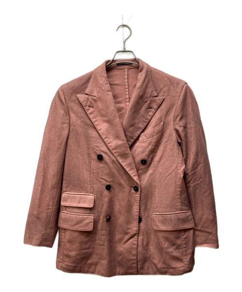 GABRIELE PASINI（ガブリエレパジーニ）GABRIELE PASINI (ガブリエレパジーニ) カシミヤ混ダブルジャケット ピンク サイズ:SIZE 48の古着・服飾アイテム