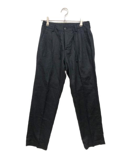 giannetto（ジャンネット）giannetto (ジャンネット) リネンパンツ ブラック サイズ:44の古着・服飾アイテム