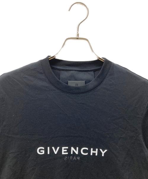 GIVENCHY（ジバンシィ）GIVENCHY (ジバンシィ) スリム リバースブランドロゴ コットンTシャツ ブラック サイズ:Sの古着・服飾アイテム