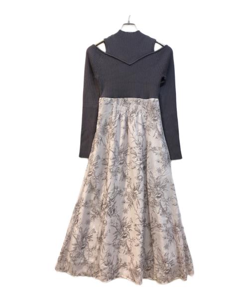 MERCURY DUO（マーキュリーデュオ）MERCURY DUO (マーキュリーデュオ) ニットドッキングトワルトジュイワンピース ホワイト サイズ:Mの古着・服飾アイテム