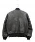 ALPHA (アルファ) オールレザーMA-1ジャケット ブラック サイズ:M：30000円