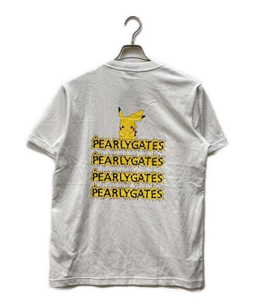PEARLY GATES（パーリーゲイツ）PEARLY GATES (パーリーゲイツ) ピカチュウ プレーティング天竺半袖Tシャツ ホワイト サイズ:6の古着・服飾アイテム