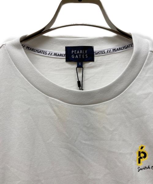 PEARLY GATES（パーリーゲイツ）PEARLY GATES (パーリーゲイツ) ピカチュウ プレーティング天竺半袖Tシャツ ホワイト サイズ:6の古着・服飾アイテム