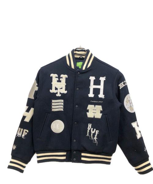 HUF（ハフ）HUF (ハフ) 20 Year Classic H Varsity JKT ネイビー サイズ:Ｓの古着・服飾アイテム