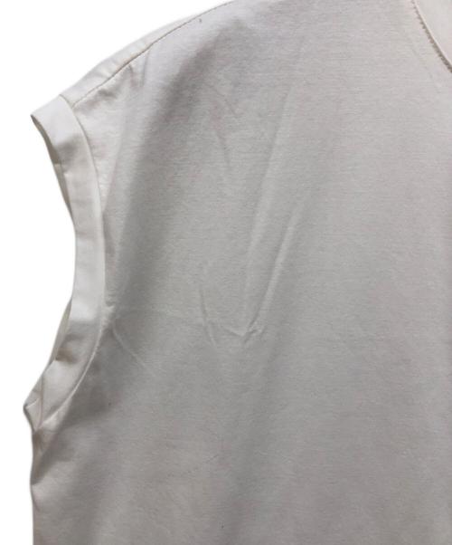 mizuiro-ind（ミズイロインド）mizuiro-ind (ミズイロインド) フレンチスリーブサイドアップ プルオーバー ホワイト サイズ:FREEの古着・服飾アイテム