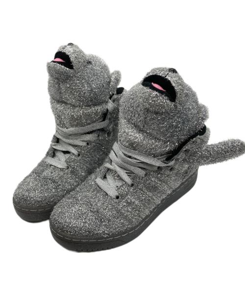 adidas Originals（アディダスオリジナル）adidas originals (アディダスオリジナル) JEREMY SCOTT (ジェレミースコット) ハイカットスニーカー シルバー サイズ:SIZE 25cmの古着・服飾アイテム