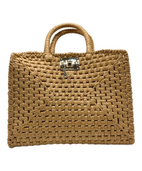 Salvatore Ferragamo（サルヴァトーレ フェラガモ）Salvatore Ferragamo (サルヴァトーレ フェラガモ) Studio Box bag バスケット ブラウンの古着・服飾アイテム