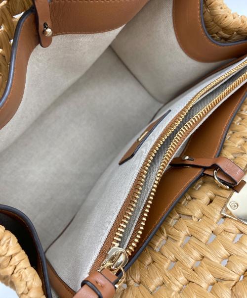 Salvatore Ferragamo（サルヴァトーレ フェラガモ）Salvatore Ferragamo (サルヴァトーレ フェラガモ) Studio Box bag バスケット ブラウンの古着・服飾アイテム