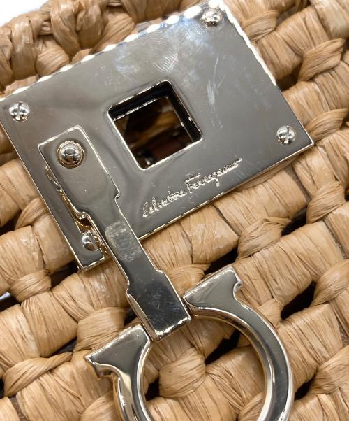 Salvatore Ferragamo（サルヴァトーレ フェラガモ）Salvatore Ferragamo (サルヴァトーレ フェラガモ) Studio Box bag バスケット ブラウンの古着・服飾アイテム