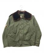 USEDユーズド）の古着「フランス空軍フライトジャケット」｜グリーン