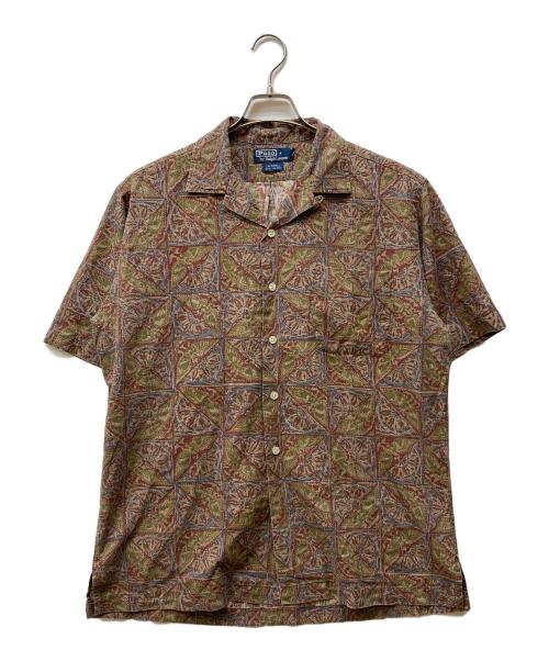 POLO RALPH LAUREN（ポロ・ラルフローレン）POLO RALPH LAUREN (ポロ・ラルフローレン) CALDWELL 総柄開襟シャツ ブラウン サイズ:Mの古着・服飾アイテム