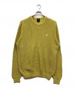 HUFハフ）の古着「FILMORE WAFFLE KNIT SWEAT」｜イエロー