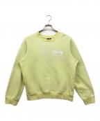 stussyステューシー）の古着「ロゴプリントスウェット」｜イエロー