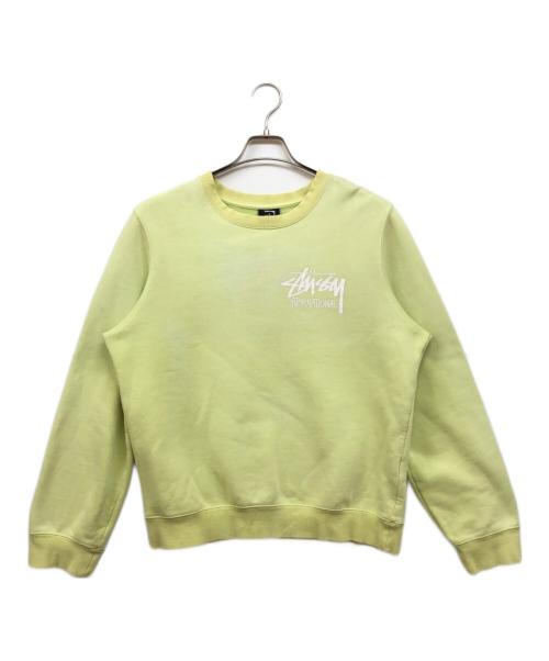 stussy（ステューシー）stussy (ステューシー) ロゴプリントスウェット イエロー サイズ:Mの古着・服飾アイテム