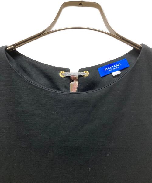 BLUE LABEL CRESTBRIDGE（ブルーレーベルクレストブリッジ）BLUE LABEL CRESTBRIDGE (ブルーレーベルクレストブリッジ) サイドチェックノースリーブワンピース ブラック サイズ:38の古着・服飾アイテム