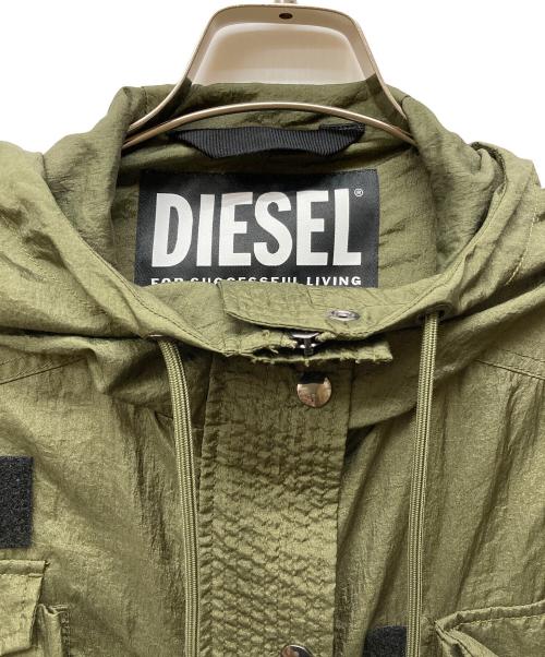 DIESEL（ディーゼル）DIESEL (ディーゼル) ナイロンマルチポケットミリタリージャケット グリーン サイズ:ＸＸＳの古着・服飾アイテム