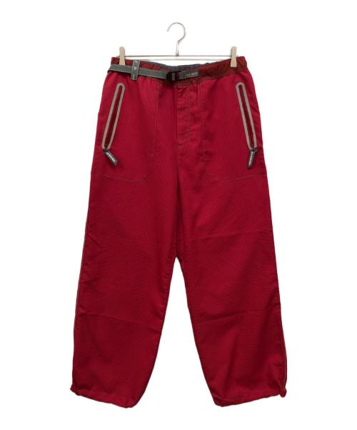 and wander（アンドワンダー）and wander (アンドワンダー) ベントパンツ レッド サイズ:SIZE 4の古着・服飾アイテム
