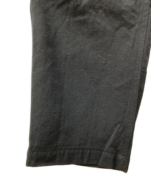 COMME des GARCONS HOMME PLUS（コムデギャルソンオムプリュス）COMME des GARCONS HOMME PLUS (コムデギャルソンオムプリュス) レザー側章ウールパンツ ブラック サイズ:Sの古着・服飾アイテム