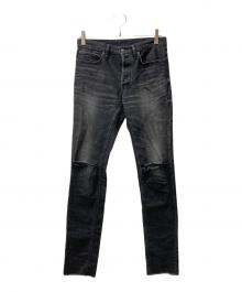 MINEDENIM（マインデニム）の古着「S.Slim STR 5Pocket」｜ブラック