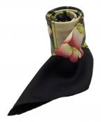 Salvatore Ferragamoサルヴァトーレ フェラガモ）の古着「シルクスカーフ」｜ブラック