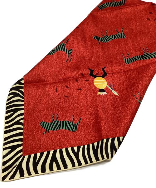 BVLGARI（ブルガリ）BVLGARI (ブルガリ) シルクスカーフ レッドの古着・服飾アイテム