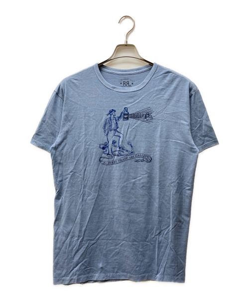 RRL（ダブルアールエル）RRL (ダブルアールエル) 24SS グラフィックロゴプリントTシャツ ブルー サイズ:Mの古着・服飾アイテム