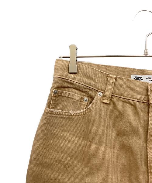 ATELLIER WELLS BY JOHNBULL（アトリエ ウェルズ バイ ジョンブル）ATELLIER WELLS BY JOHNBULL (アトリエ ウェルズ バイ ジョンブル) カツラギオーバーダイワイドパンツ ブラウン サイズ:SIZE 30の古着・服飾アイテム