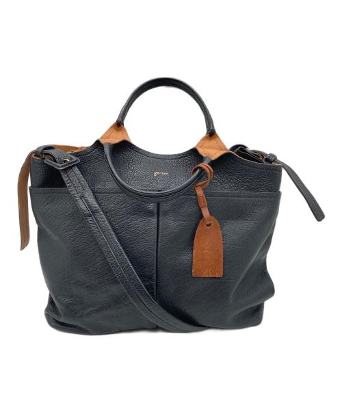 genten（ゲンテン）genten (ゲンテン) タスカレザー2WAYバッグ ブラックの古着・服飾アイテム