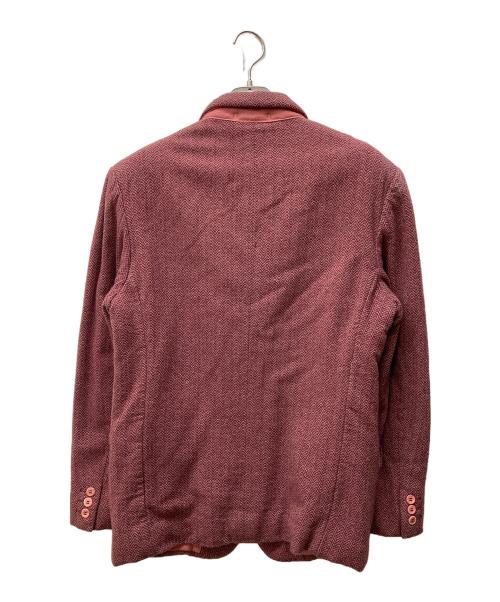 COMME des GARCONS HOMME PLUS（コムデギャルソンオムプリュス）COMME des GARCONS HOMME PLUS (コムデギャルソンオムプリュス) 99AW スーベニールキッチュ期 製品染め4Bジャケット レッド サイズ:Sの古着・服飾アイテム