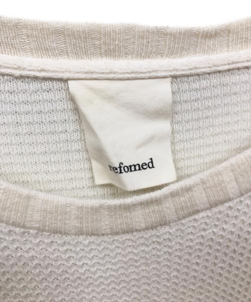 refomed（リフォメッド）refomed (リフォメッド) AZEAMI THERMAL TEE / アゼアミサーマルティー ホワイト サイズ:3の古着・服飾アイテム