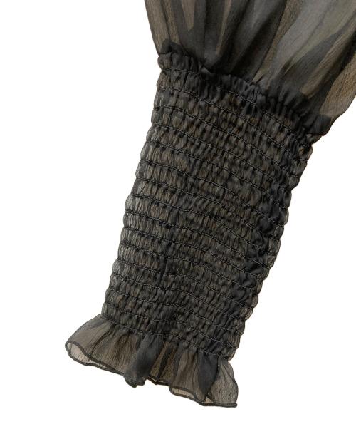 JILL STUART（ジルスチュアート）JILL STUART (ジルスチュアート) シフォンエンブロイダリードレス ブラック サイズ:4の古着・服飾アイテム