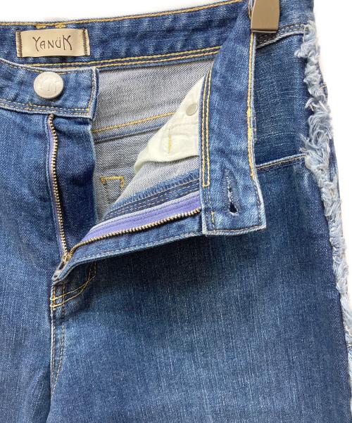 YANUK（ヤヌーク）YANUK (ヤヌーク) フリンジバギーデニム インディゴ サイズ:26の古着・服飾アイテム