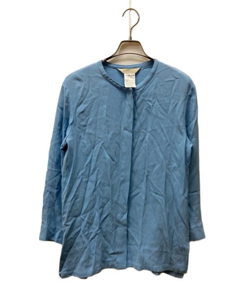 'S Max Mara（エスマックスマーラ）'S Max Mara (エスマックスマーラ) ドレープブラウス ブルー サイズ:42の古着・服飾アイテム