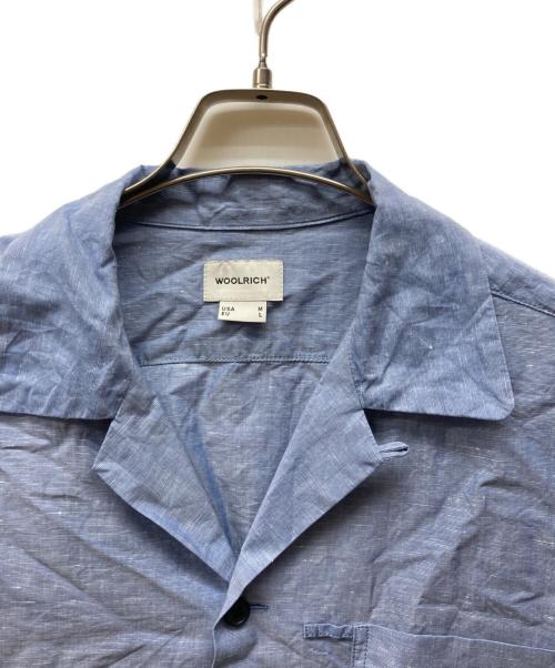 WOOLRICH（ウールリッチ）WOOLRICH (ウールリッチ) COTTON LINEN JACKET ブルー サイズ:Mの古着・服飾アイテム
