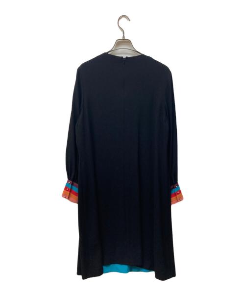 PAUL SMITH（ポールスミス）Paul Smith (ポールスミス) ストリプリブワンピース ブラック サイズ:44Lの古着・服飾アイテム