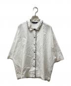 mizuiro-indミズイロインド）の古着「25SS ブランケットステッチワイドシャツ」｜ホワイト