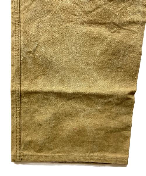 Hirsch weis（ハーシュワイス）hirsch weis (ハーシュワイス) 黒刺繍タグ ダックパンツ ベージュ サイズ:記載なしの古着・服飾アイテム