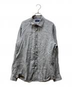 TOMORROW LANDトゥモローランド）の古着「25SS リネン セミワイドカラーシャツ」｜グレー