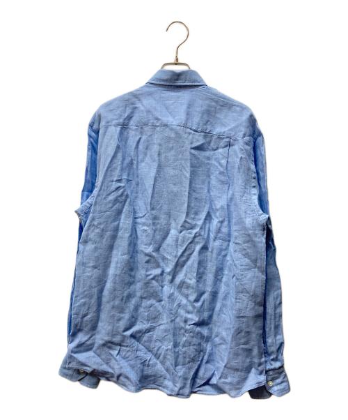 TOMORROW LAND（トゥモローランド）TOMORROW LAND (トゥモローランド) 25SS リネン セミワイドカラーシャツ ブルー サイズ:Mの古着・服飾アイテム