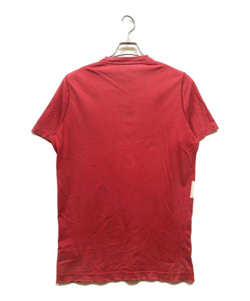 DSQUARED2（ディースクエアード）DSQUARED2 (ディースクエアード) ダメージ加工ロゴプリントTシャツ ピンク サイズ:Mの古着・服飾アイテム