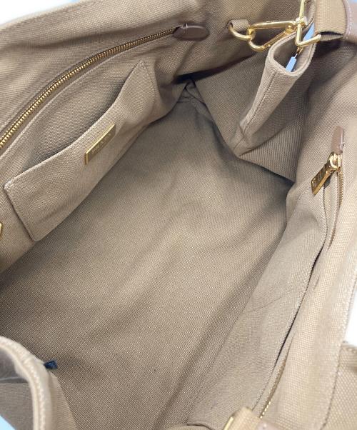 PRADA（プラダ）PRADA (プラダ) カナパビジュー2WAYトートバッグ ベージュの古着・服飾アイテム