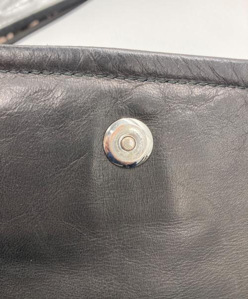 BALLY（バリー）BALLY (バリー) シンプルレザーショルダーバッグ ブラックの古着・服飾アイテム